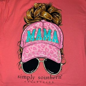 Simply Southern SS Coral “Mama” Tshirt